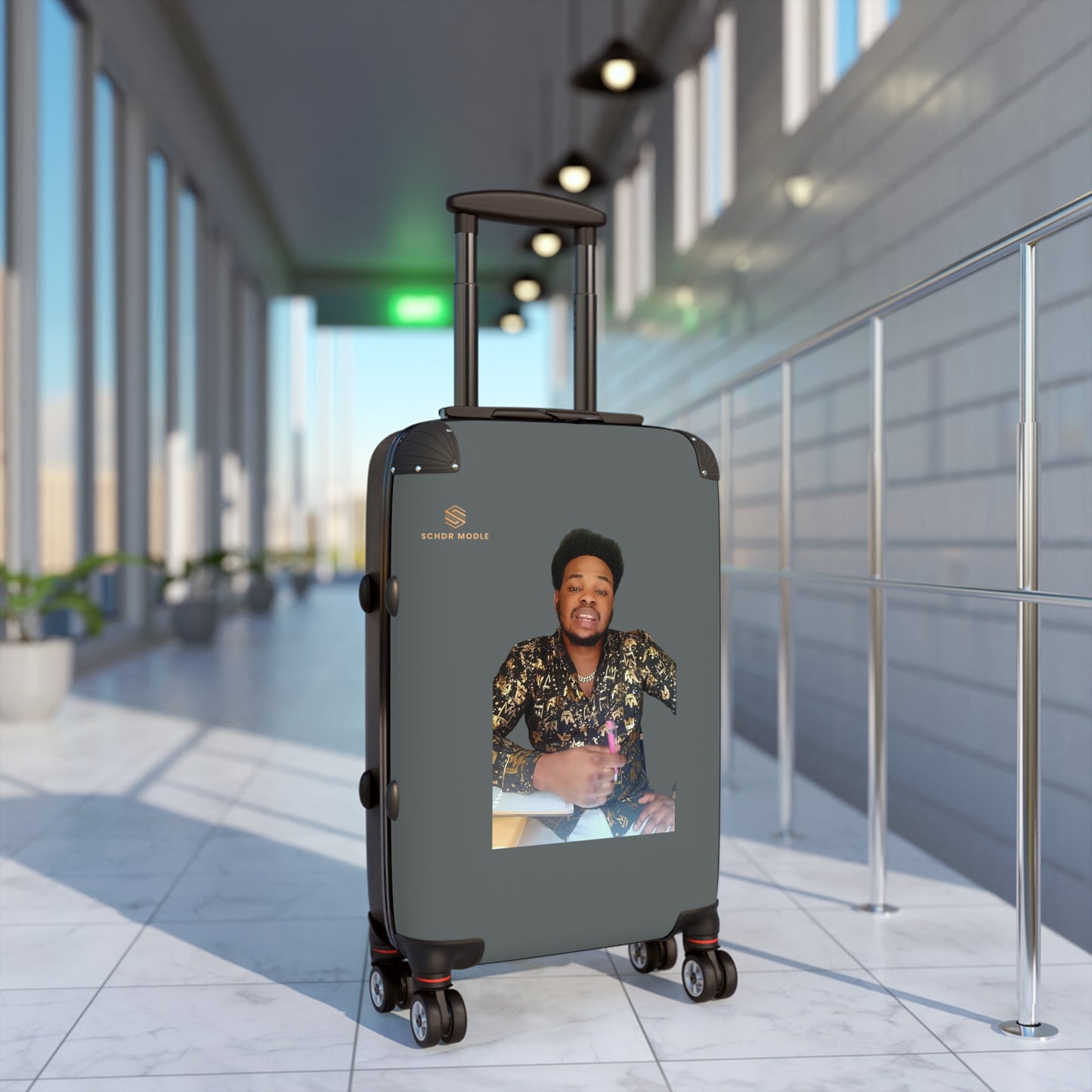 Personalized Family Travel Suitcase - Custom Design with Photo & Name