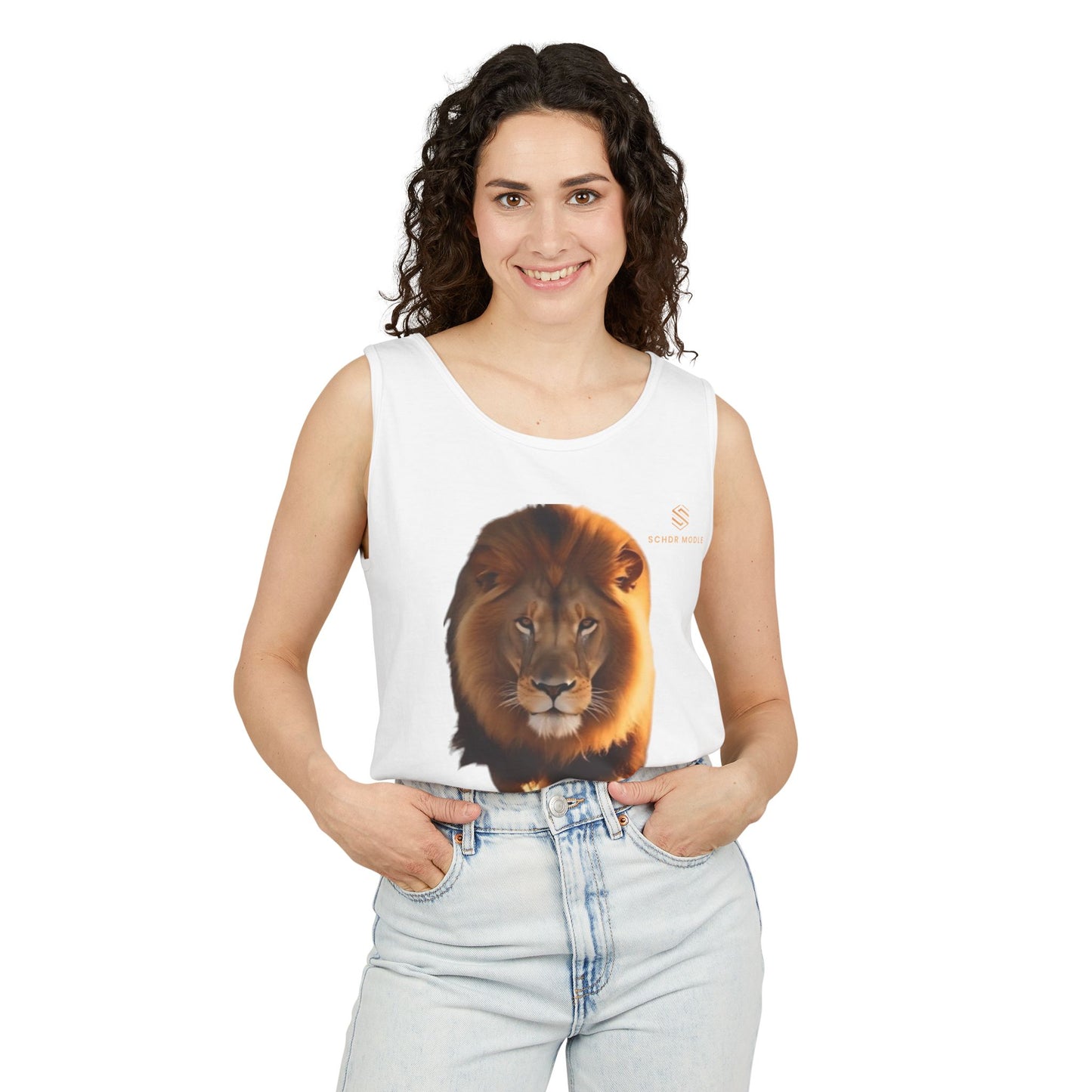 Majestic Lion Unisex Garment-Dyed Tank Top | Bold Wildlife Shirt for Summer Adventures