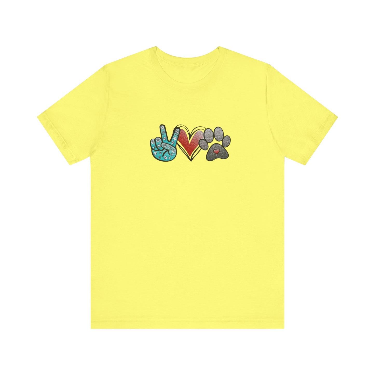 Peace & Love Dog T-Shirt, Pet Lover Tee, Unisex Graphic Shirt, Animal Rescue Gift, Cute Animal Apparel
