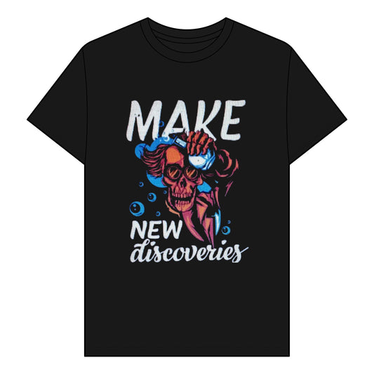 Make New Discoveries Unisex Organic T-Shirt, Adventure Shirt, Nature Lovers Tee, Eco-Friendly Gift, Exploration Apparel