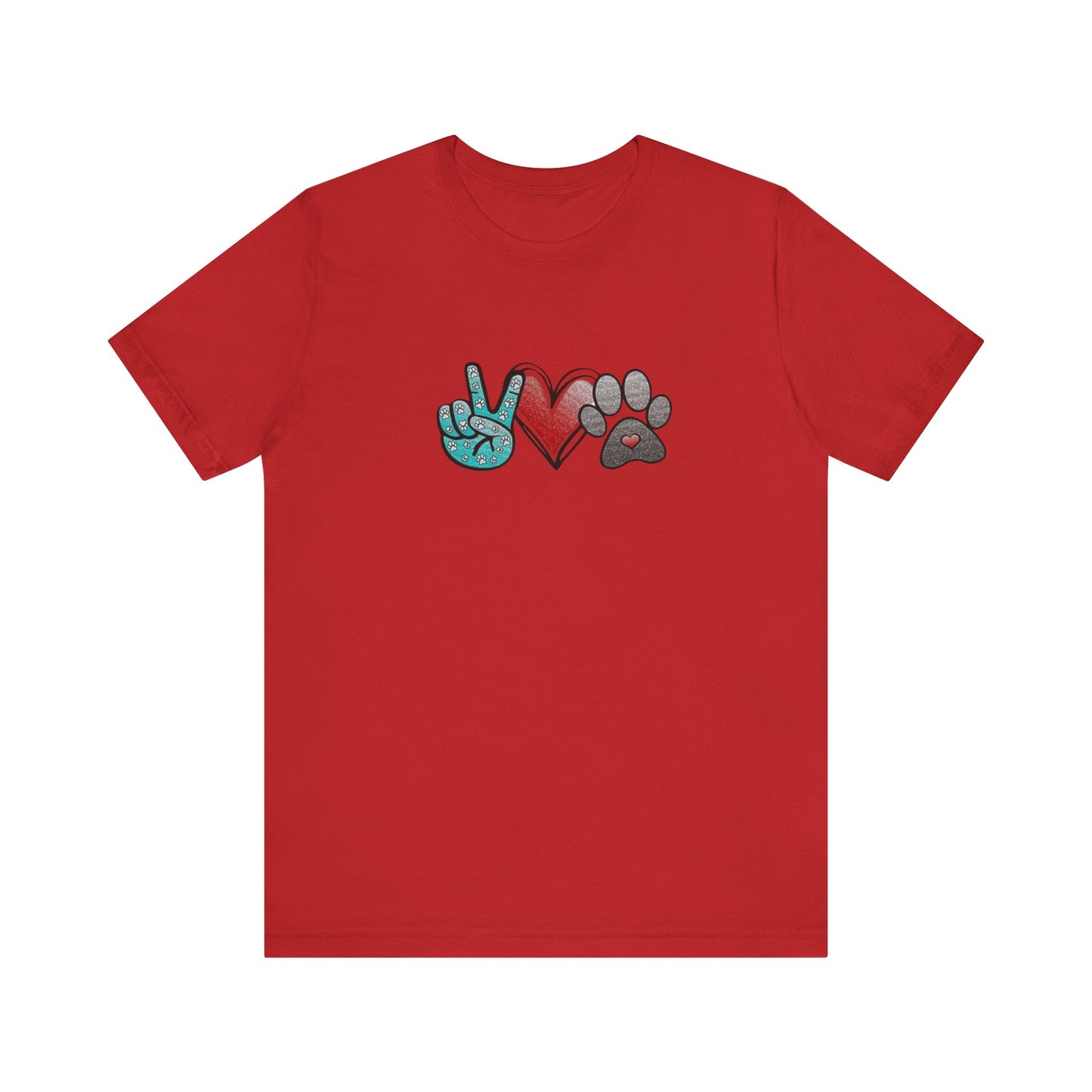 Peace & Love Dog T-Shirt, Pet Lover Tee, Unisex Graphic Shirt, Animal Rescue Gift, Cute Animal Apparel