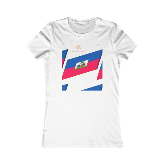Women's Favorite Tee - Vibrant Haitian Flag Design | I Love You H