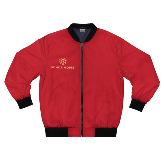 Men's Red Bomber Jacket - Stylish Lightweight Fashion for Casual Outings