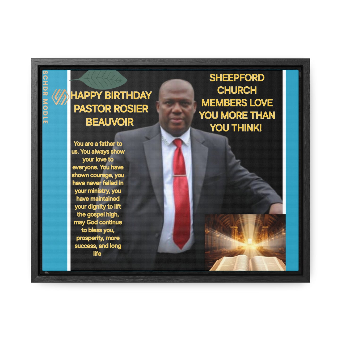 Personalized Birthday Canvas Wall Art for Pastor - Inspirational Gallery Wrap