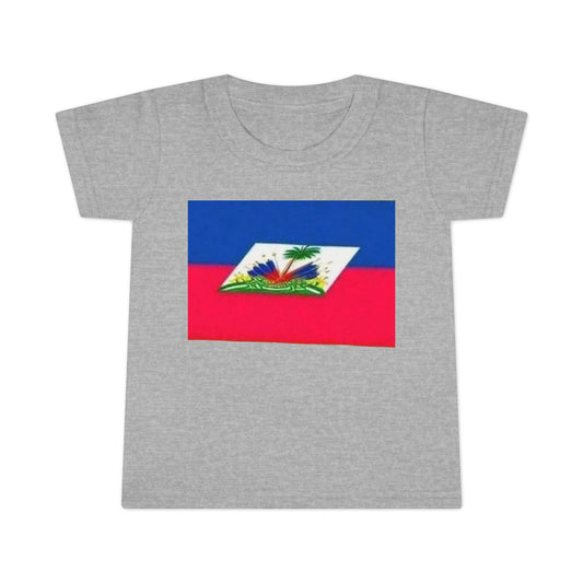 Toddler T-Shirt with Haitian Flag | Fun Kids Apparel for Celebrations