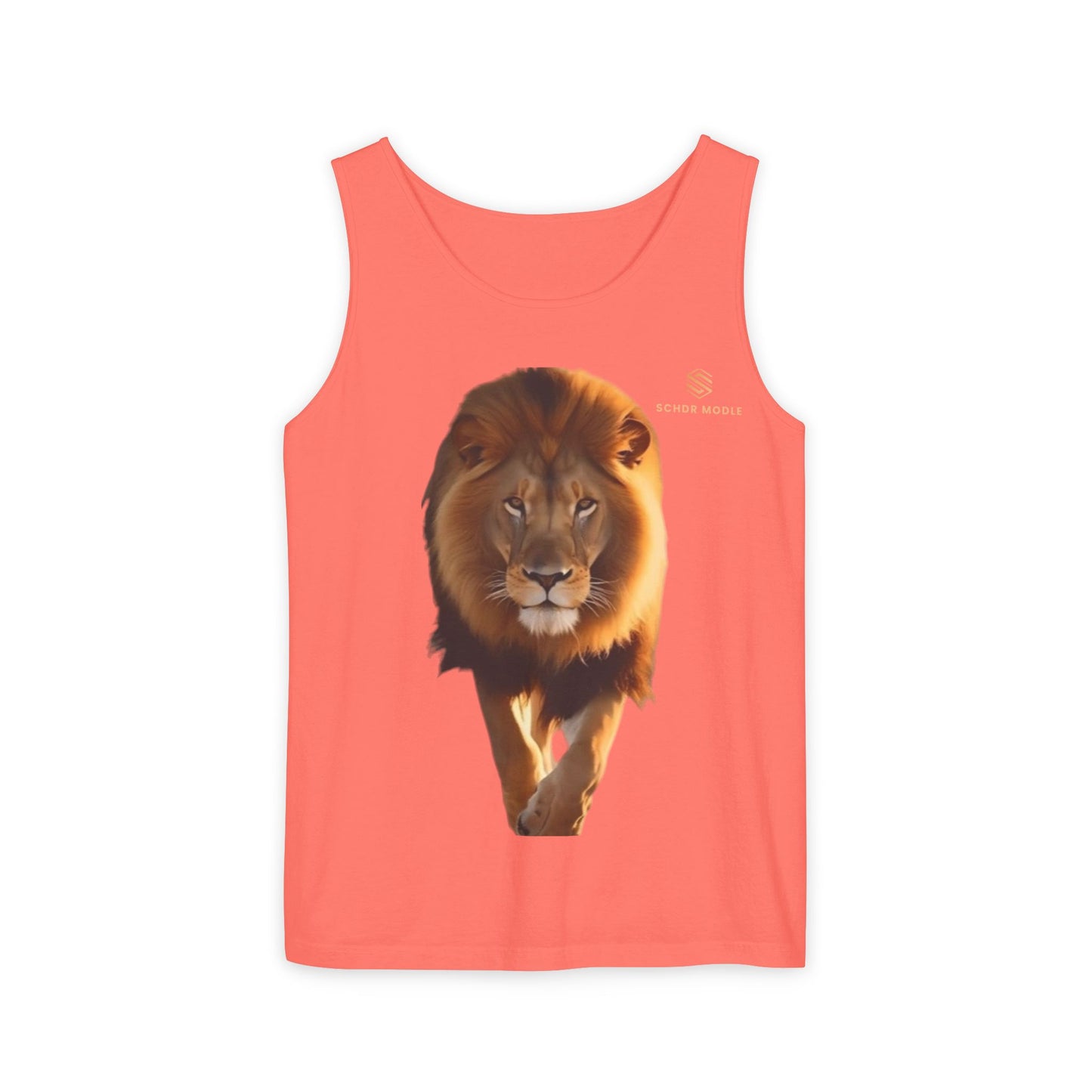 Majestic Lion Unisex Garment-Dyed Tank Top | Bold Wildlife Shirt for Summer Adventures