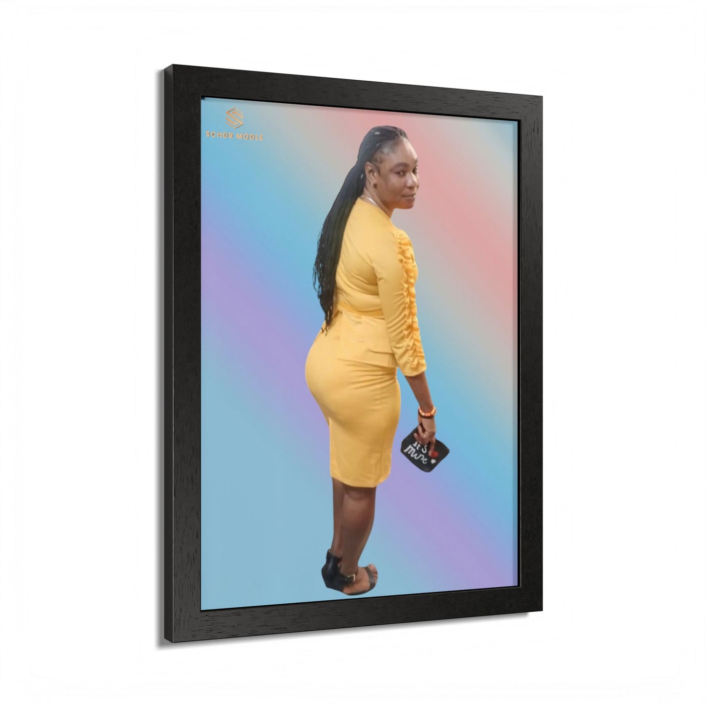 Framed Nursery Poster — Color Photo of Newborn Twins (Multi-Color)