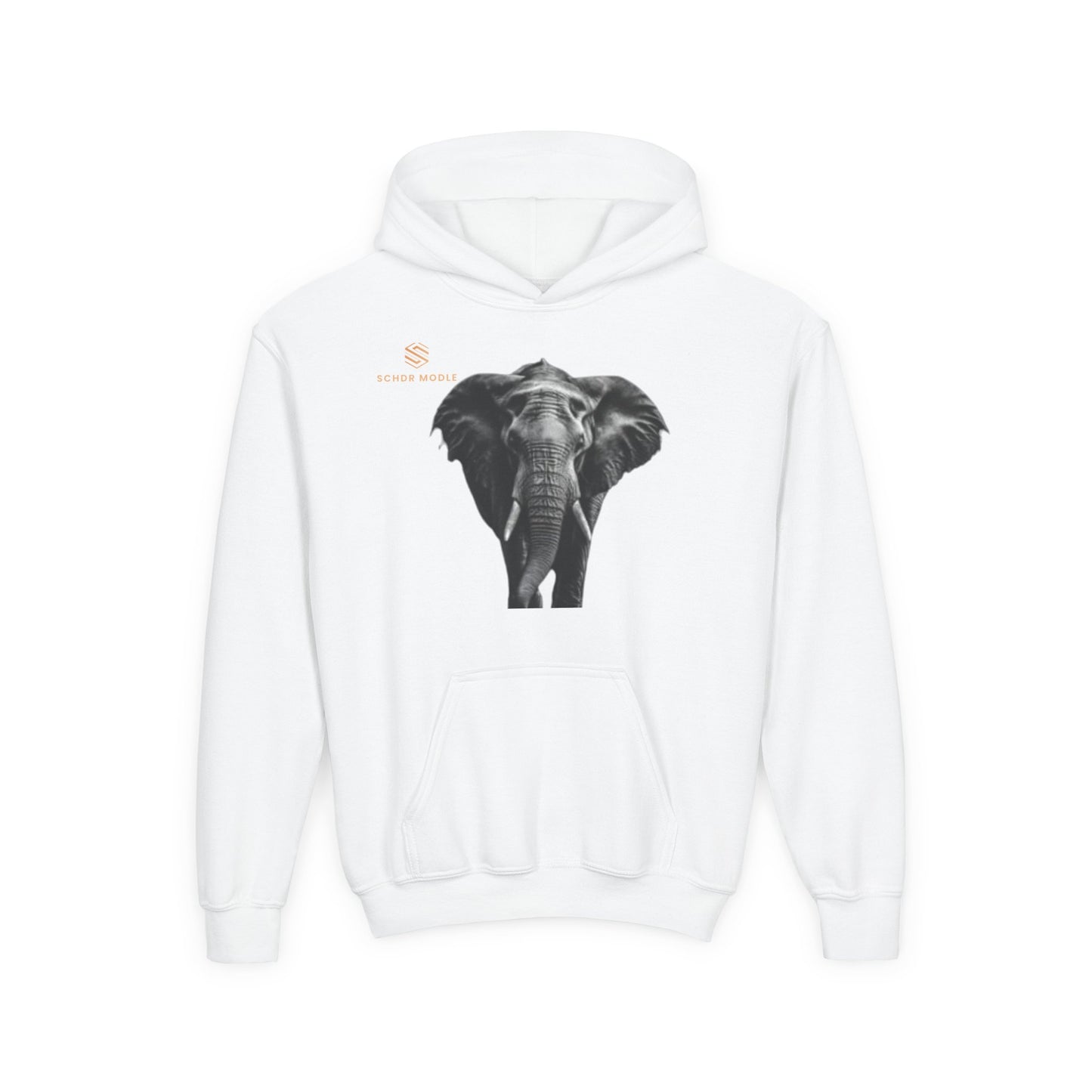 Youth Elephant Graphic Hoodie - Stylish & Comfortable Heavy Blend Sweatshirt