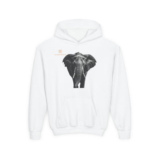 Youth Elephant Graphic Hoodie - Stylish & Comfortable Heavy Blend Sweatshirt