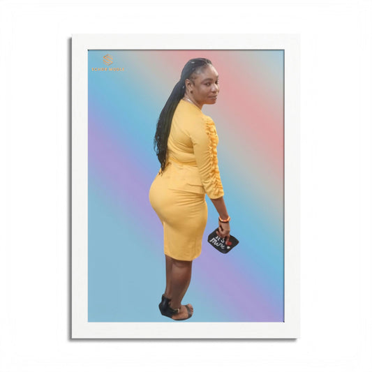 Framed Nursery Poster — Color Photo of Newborn Twins (Multi-Color)