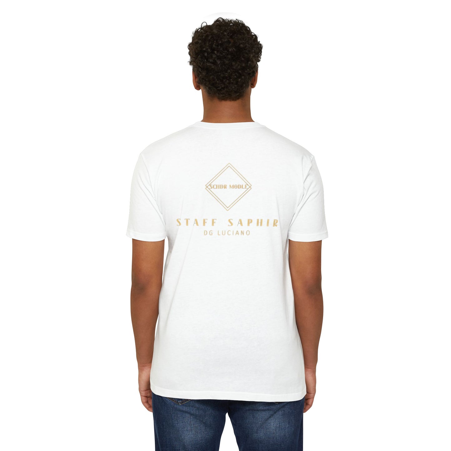 Elegant Unisex CVC Jersey T-Shirt with Custom Gold Design - Perfect for Staff Events, Casual Wear, Gift Ideas, Team Apparel, or [...]