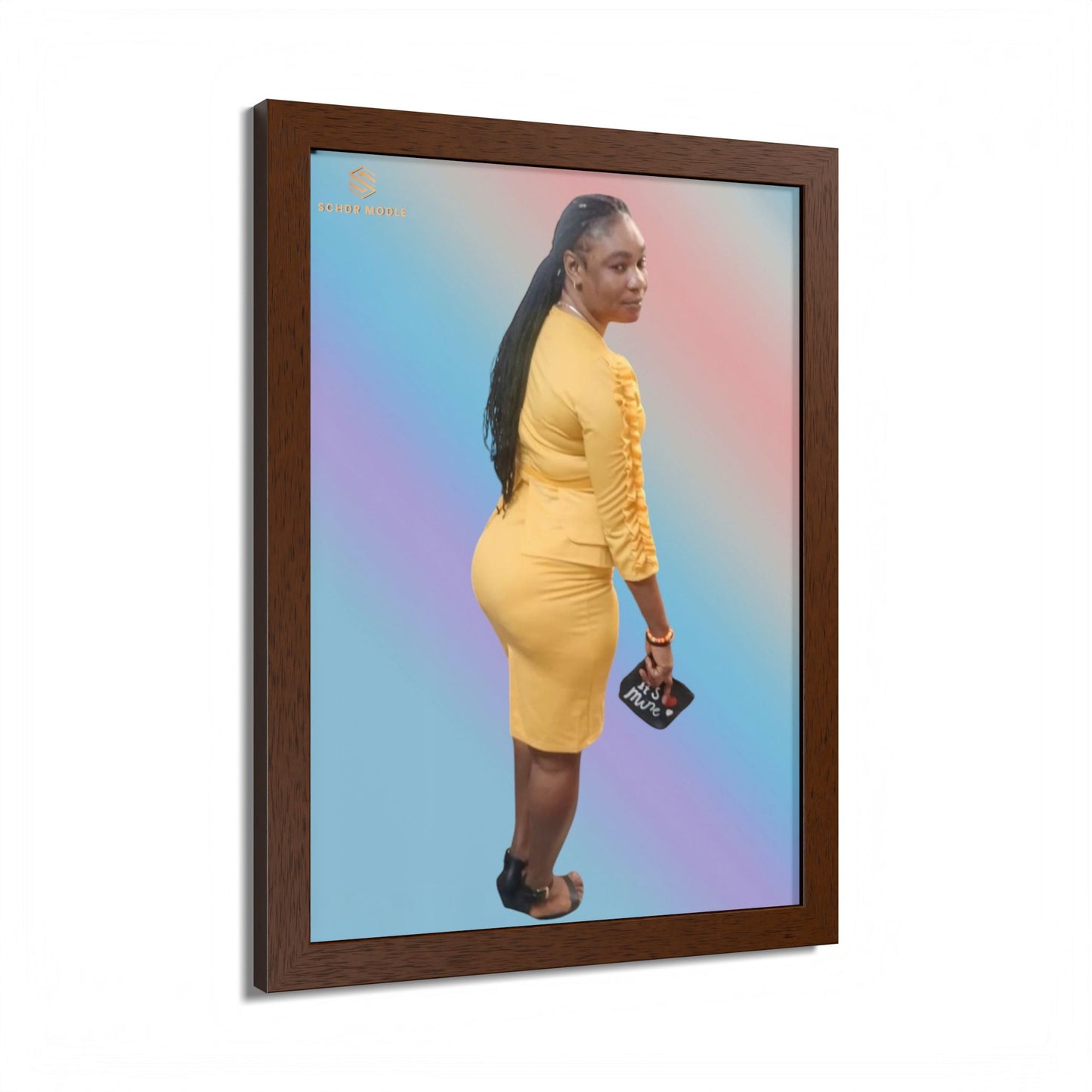 Framed Nursery Poster — Color Photo of Newborn Twins (Multi-Color)