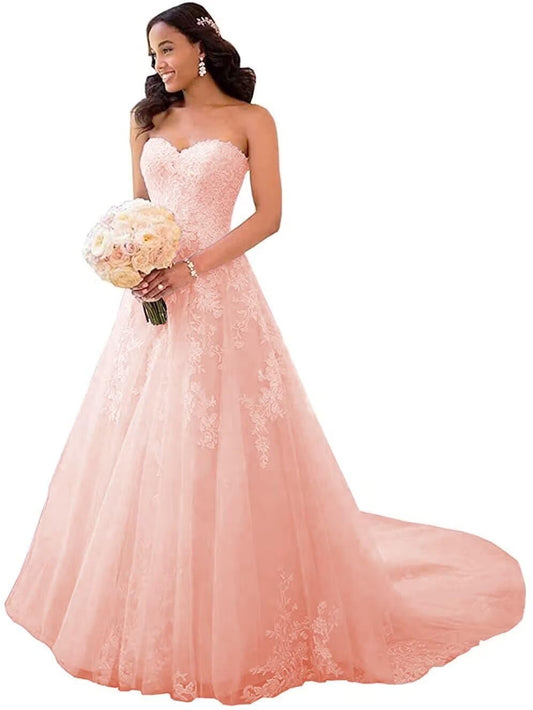 Mouccy Plus Size Blush Pink Quinceanear Dresses Puffy Lace Prom Dress 2025 Gorgeous Strapless Pearly Sweet 15 16 Dresses 18