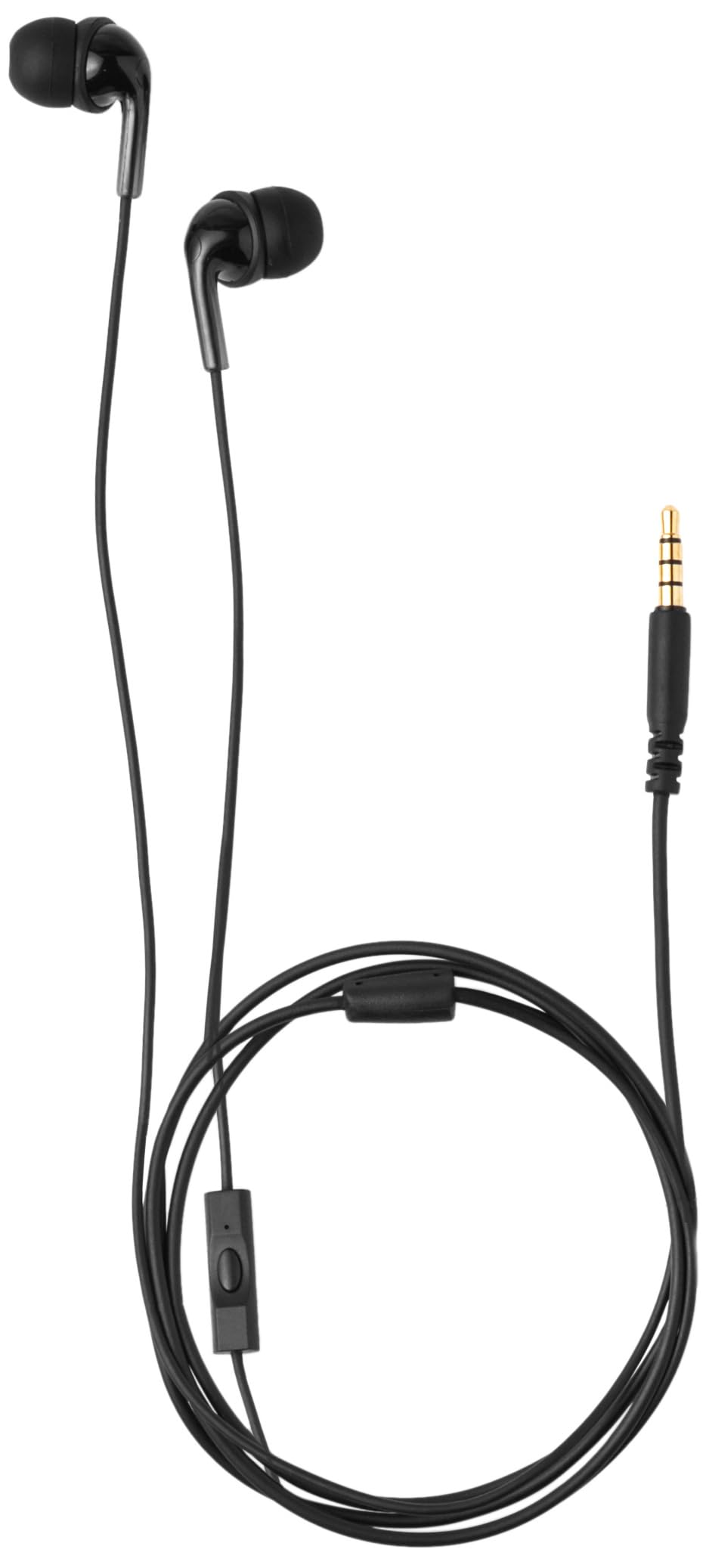 Amazon Basics Wired Earbuds with Microphone, In Ear Headphones, 3.5mm Jack, 4.2 ft long cable, S/M/L Ear Tips, Black