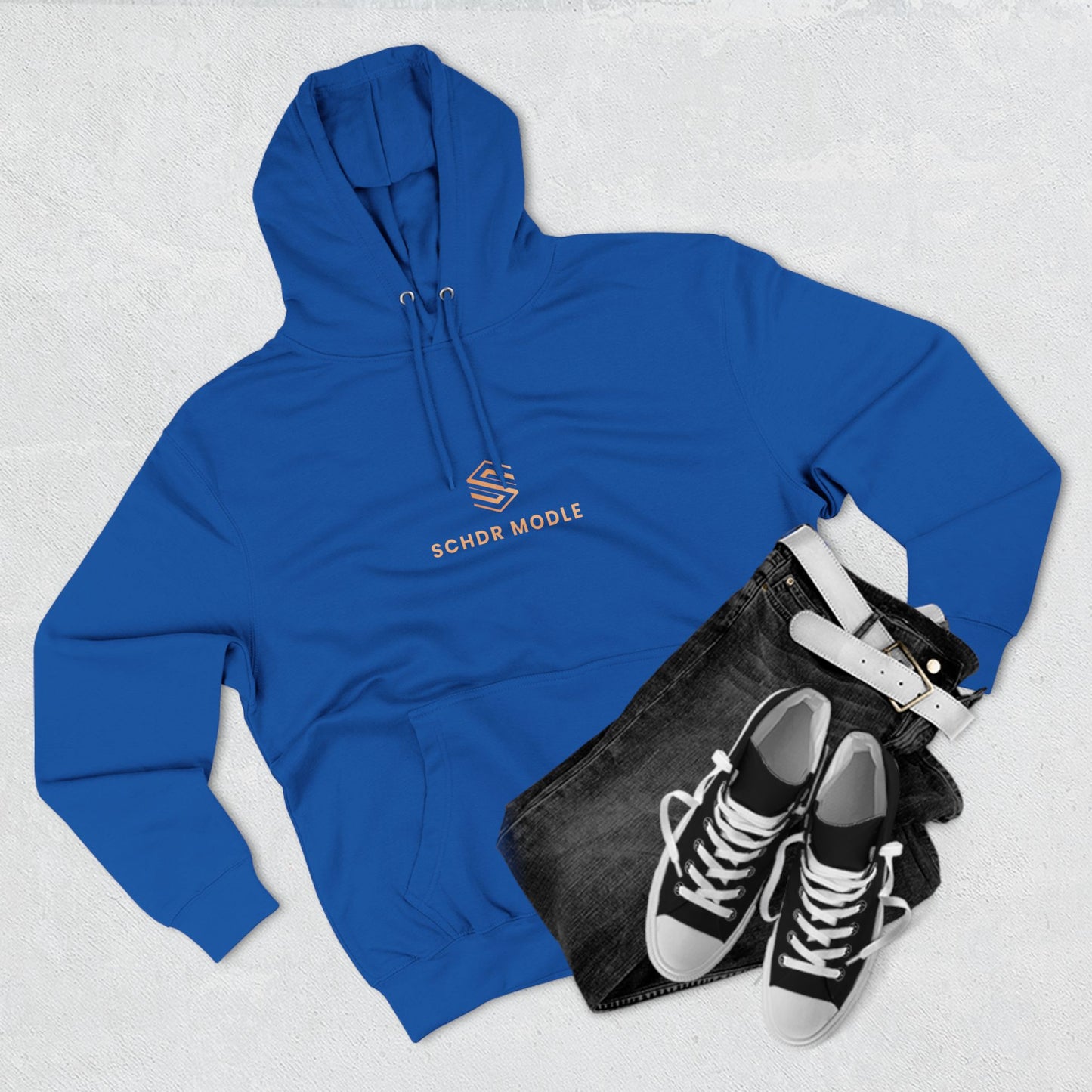 Minimalist Three-Panel Fleece Hoodie - SCHDR MODE