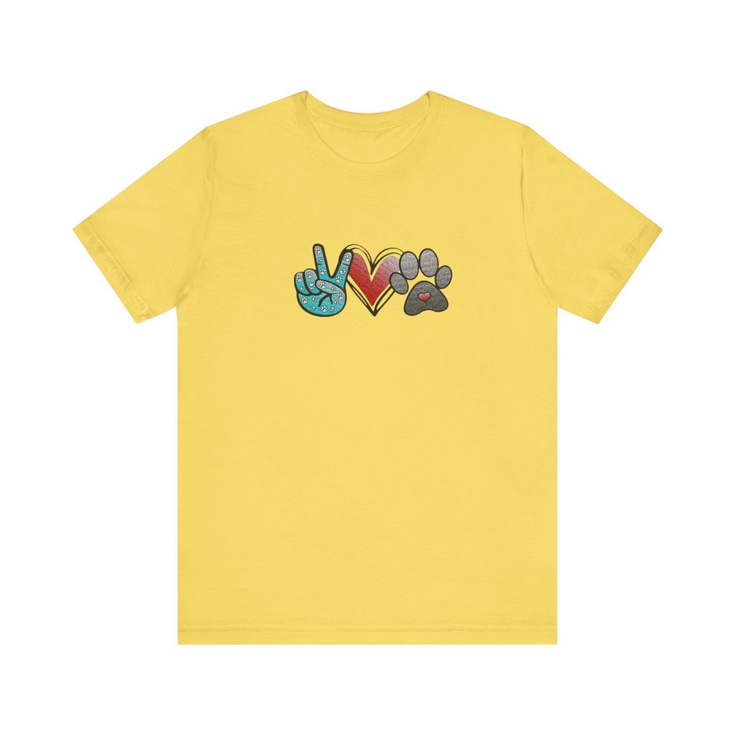 Peace & Love Dog T-Shirt, Pet Lover Tee, Unisex Graphic Shirt, Animal Rescue Gift, Cute Animal Apparel