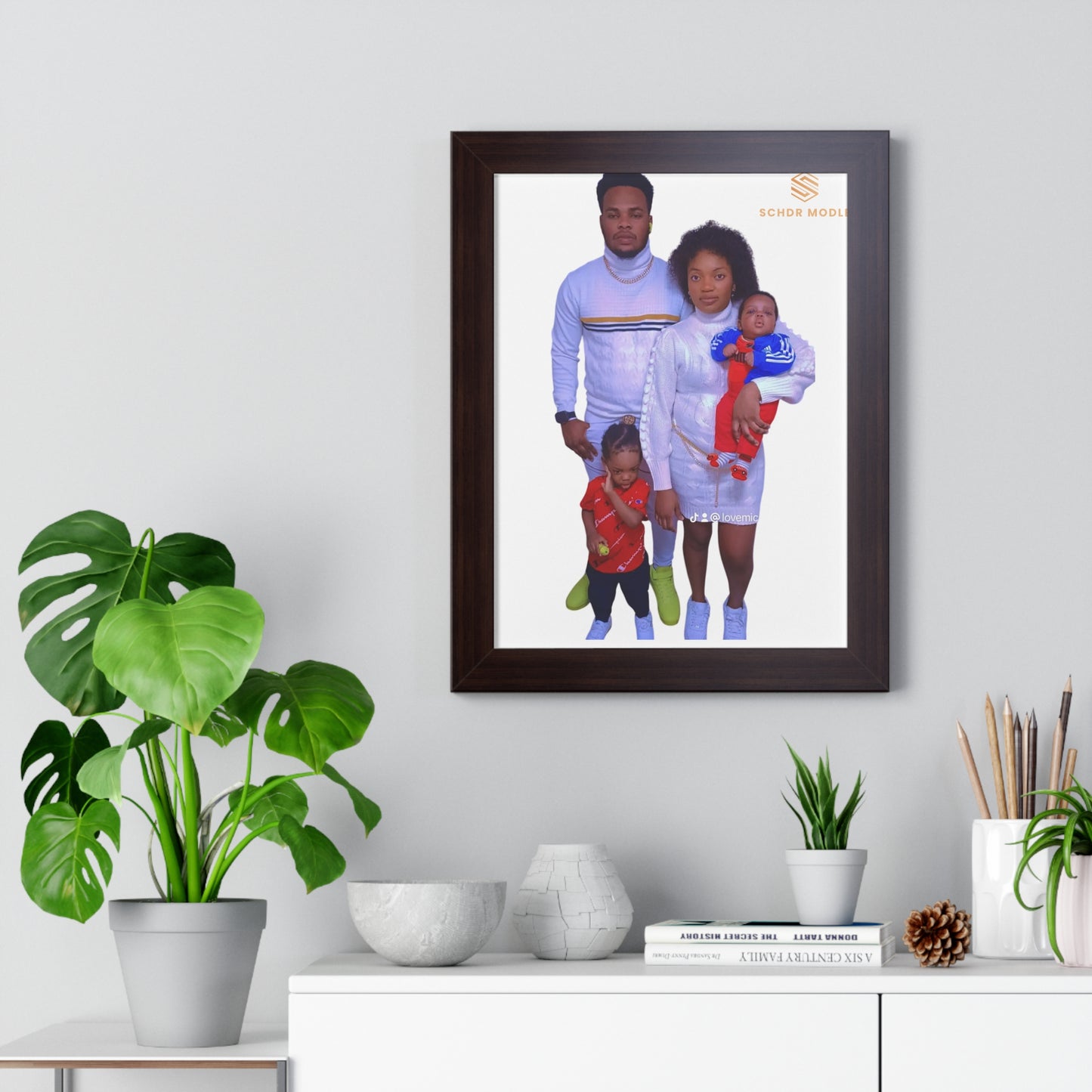 Lovefest Family Vertical Poster | Modern Framed Artwork for Home Décor