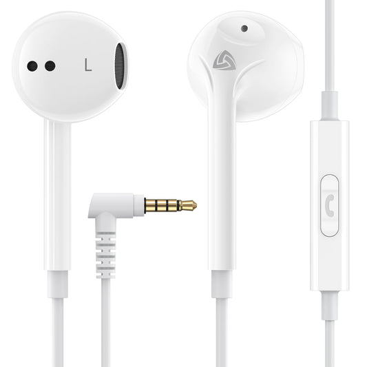 LUDOS ZENITH Wired Earbuds in-Ear Headphones, 2 Years Warranty, Earphones with Microphone, Corded for 3.5mm Jack Ear Buds for iPhone, Samsung, Computer, Laptop, Kids, School Students, Women, Small Ear