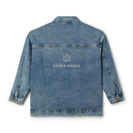 Chic Women's Denim Jacket with Custom Back Design