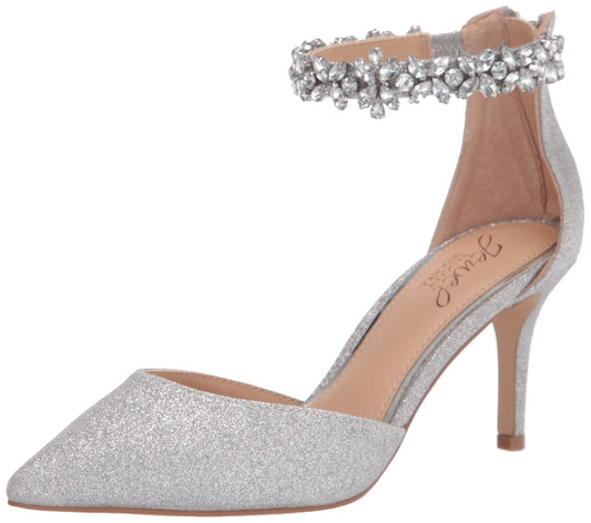 Jewel Badgley Mischka Raleigh Pointed Toe Kitten D'Orsay