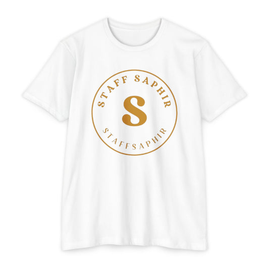 Elegant Unisex CVC Jersey T-Shirt with Custom Gold Design - Perfect for Staff Events, Casual Wear, Gift Ideas, Team Apparel, or [...]