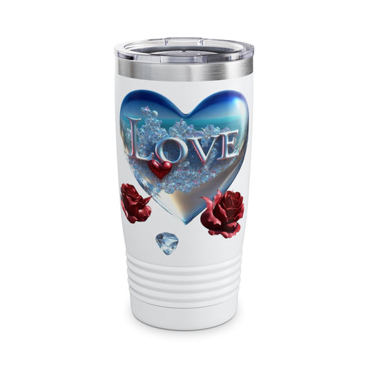 20oz Love Heart Ringneck Tumbler - Perfect for Valentine's Day & Gifts