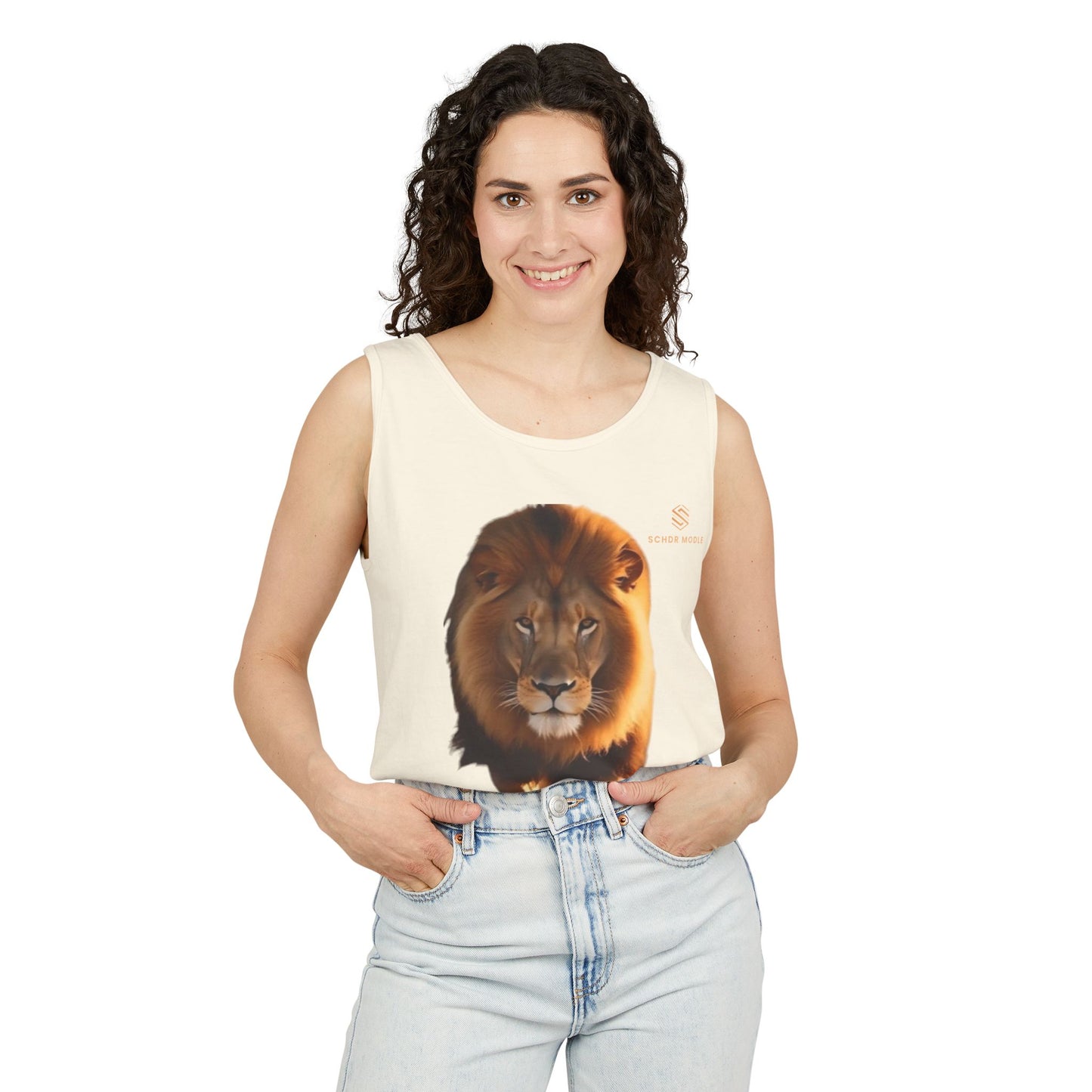 Majestic Lion Unisex Garment-Dyed Tank Top | Bold Wildlife Shirt for Summer Adventures